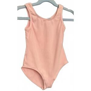 Girls' Pink Sleeveless Bodysuit / Leotard 3-4T